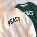 European American Autumn And Winter Thickened Fleece Crew Neck Sweatshirt For Women, Silver Fox Fleece, Korean Style,_ecoleips.com