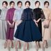 Verve Evening For Women 2025 New Navy Blue Casual Wear Long Elegant Party Dress_ecoleips.com