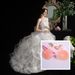 Spring New Arrival Mini Train Wedding Dress Student Princess Style Puffy Cake Skirt Short Front Long Back Photo Studio Dress_ecoleips.com