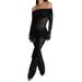 Women's Clothing Jumpsuit Long Pants Summer Sheer Lace Jumpsuit - Sexy High-Waisted Bodysuit With Long Sleeves, Edgy Streetwear Essential_ecoleips.com