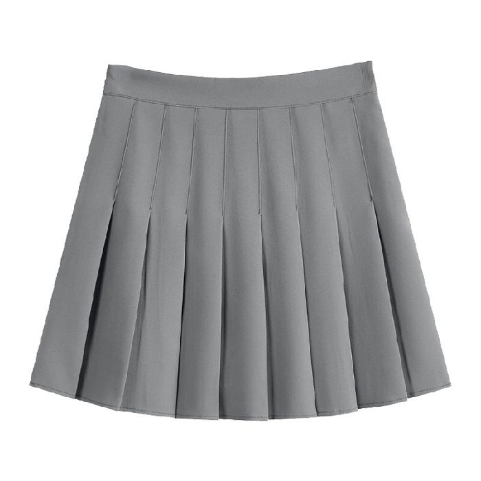 Women's Pleated Short Skirt JK Uniform Style Fashionable Midi Skirt Extended Length Safety Shorts Zipper Buttons All Seasons_ecoleips.com