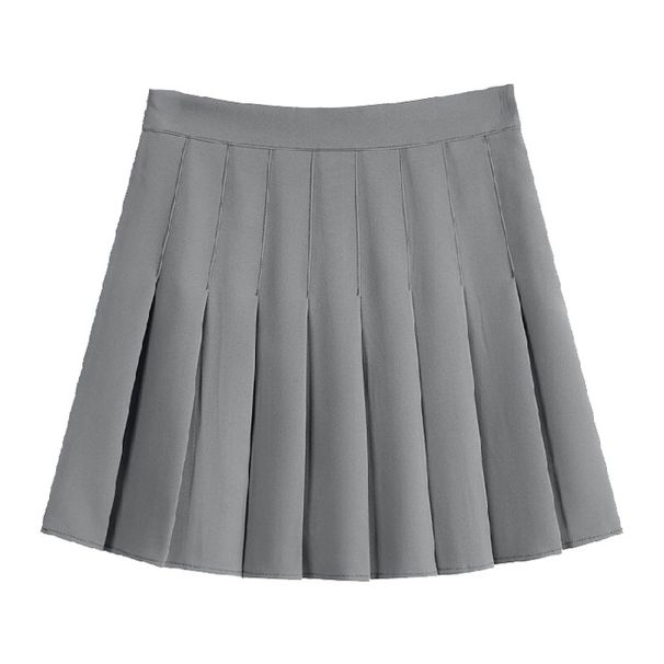 Women's Pleated Short Skirt JK Uniform Style Fashionable Midi Skirt Extended Length Safety Shorts Zipper Buttons All Seasons_ecoleips.com