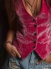 Aria Basics European And American Cross-Border New Women's Velvet Button Sexy Vest_ecoleips.com