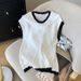 Women's Clothing Summer New Design Sleeveless Vest Top Ice Silk Mesh Knit Sweater_ecoleips.com