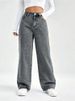 Women’s Tall Flared Jeans – High-Waisted Cotton Denim With Vintage Grey Wash_ecoleips.com