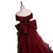 Burgundy Mermaid Evening For Women, Vocal Solo Performance, Music Exam, Toasting, Engagement, Host, Off-Shoulder, Light_ecoleips.com