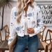 Women's Clothing Spring Elegant Women's Zipper Floral Print Long Sleeved Short Casual Jacket Coat_ecoleips.com