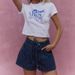 Women's Clothing High Waist Denim Women Summer Hot Girl Casual Straight Hook Flower Drawstring Denim Shorts_ecoleips.com