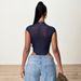 Elegant Mesh Bodysuit With Metallic Buckles - Sexy Sheer One-Piece For Women, Stretchy & Breathable Summer Fashion_ecoleips.com