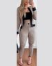 Audday Creative Spring And Autumn Style Street Fashion Women's Vest Cardigan Tight Pants Three-Piece Set Hot Sale_ecoleips.com