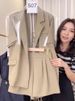 Women's Clothing Suit Jacket For Women Summer New Khaki High Waist Shorts Women's Suit Light Luxury High End_ecoleips.com