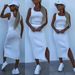 New Vest Short Skirt Set Solid Color Slim Top Slit Skirt Women's Two-piece Set_ecoleips.com