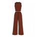 Women's Summer Knitted 2 Piece Set Sleeveless Vest And Elastic Waist Wide Leg Trousers Round Neck Design_ecoleips.com