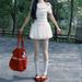 K New Fluffy Floral Bud Half Skirt For Women With A High Waist And Slimming A-line Ballet Pants Skirt_ecoleips.com