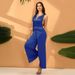 Women's Multi-Way Wrap V-Neck Wide Leg Jumpsuit, Sleeveless Tie Waist Casual Formal Romper_ecoleips.com