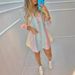 Women's Clothing Long Sleeved V Neck Button Down Striped Shirt For Women_ecoleips.com