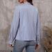 Verve 2025 Women's Fashion Autumn Winter New V-neck Tie Button Striped Long Sleeve Shirt_ecoleips.com