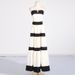 Women's Clothing Elegant Long Skirt Winter Top Striped Bow Decoration Dress_ecoleips.com