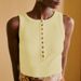 2025 Summer Fashion Sleeveless Round Neck Buttoned Slim Fit Ribbed Sexy Hot Girl Top With Inner Vest For Women_ecoleips.com