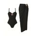 Women's Slimming One Piece Swimsuit Fashionable Conservative Design Regular Fit Vacation Style Sexy Simple_ecoleips.com