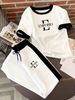 Women's Clothing Women's Color Block Design Comfortable Casual Suit Set Letter Print Summer Fashion For Formal & Casual For Women_ecoleips.com