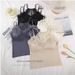 Silk Satin Lace Camisole For Women, Summer Lightweight With Built-in Chest Pads, Mesh Slim-fit Base Top_ecoleips.com