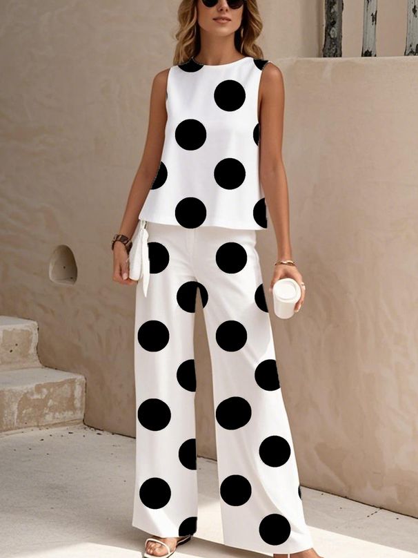 Women's Clothing Summer New 3d Digital Printing Two Piece Women's Vest Sleeveless Suit_ecoleips.com