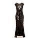 Women's Clothing Sequined Fishtail Hem Long Slim Dress For Evening Party, Annual Meeting, High End Banquet Cocktail Dress_ecoleips.com