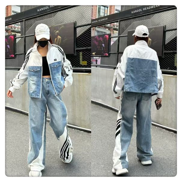 Women’s Clothing Denim Jacket For Women Spring New Style Small Number 24 Letter Pocket Design Thief Jacket Top_ecoleips.com