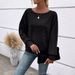 Women's Clothing: Autumn/Winter Round-Neck Bat-Sleeve Top With T-Shirt Design_ecoleips.com