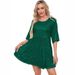Women's Clothing Fashion Solid Color Loose Waist Short Sleeve Short Skirt Sequin Dress Banquet Dress_ecoleips.com