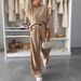 Women's Clothing High-Waisted Slim Straight Leg Pants Casual Flowy Suit Autumn/Winter Regular Fit_ecoleips.com