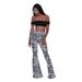 K Fashion Pattern Printed Women's Trousers With A Slight Flare; Long Bell-bottom Pants_ecoleips.com