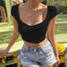Women's Clothing Spring/Summer Women's V-Neck Backless Mini T-Shirt Short Sleeve Round Neck Sexy Top Style Clothing_ecoleips.com