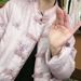 girl Peachy Elegant Cotton Coat For Women, New Chinese Style Handmade Button, High-end Padded Thickened Warm Winter Jacket_ecoleips.com