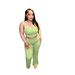 TW871 Color Block Fitness Yoga Suit Women's High-Waisted Two-Piece Casual Sports Vest Fashion European American Style_ecoleips.com