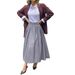 Women's Clothing Elegant Long Midi Skirt For Women Solid Color Stylish Spring Summer_ecoleips.com