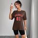 Women's Casual Round Neck Short Sleeve T-Shirt Multi-Color Style Simple Fashionable Sports Top Solid Printed Loose Fit_ecoleips.com