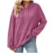 Aria Basics European And American Cross-Border Trade 2025 Autumn Winter New Solid Color Long Sleeve Hooded Ribbed Brushed_ecoleips.com