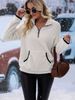 Cross-Border In-Stock 2026 European And American New Women's Autumn Winter Half-High Collar Zipper Pocket Long_ecoleips.com