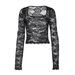 2025 Winter New Fashion Sexy Hot Girl Sheer Slim Lace Long Sleeve Top Wholesale_ecoleips.com