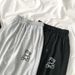Women's Clothing Gray Sports Pants Female Students Summer Loose Leg Daddy Casual Lantern Straight Pants New Large Size_ecoleips.com