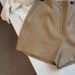 Highly Recommended! Old Money Style~High Thread Count, High Density Khaki Linen Shorts For Women, New Arrival_ecoleips.com