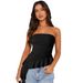 Y2K Clothing Slim-fit Hot Girl Bm Top, European And American High-end Style, Irregular Tassel Sexy Tube Top For Summer_ecoleips.com