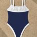 Women's Clothing One-piece Swimsuit Sexy Solid Color Tight Tube Top Bikini Swimsuit_ecoleips.com