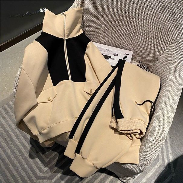 Women's Clothing Autumn And Winter Long Sleeved Large Size Sportswear Suits For Women Fashionable And Stylish Casual And Slim Sweater Suits_ecoleips.com