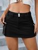 Women's Clothing New Solid Color Pocket Slim Sexy Fashion Hip Skirt_ecoleips.com