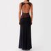 Women's Sexy Lace Hollow Out Backless Low Waist Bodycon Midi Dress – Elegant Evening Party Gown_ecoleips.com