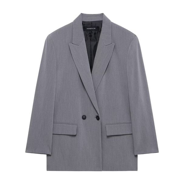 TAOP&ZA Spring Summer New Women's Commuting Style Lapel Double-Breasted Elegant Versatile Blazer 8769901_ecoleips.com