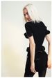 K New High Street Heavy Industry Nail Bead Splicing PU Buckle Waist Cover Half Skirt For Women_ecoleips.com